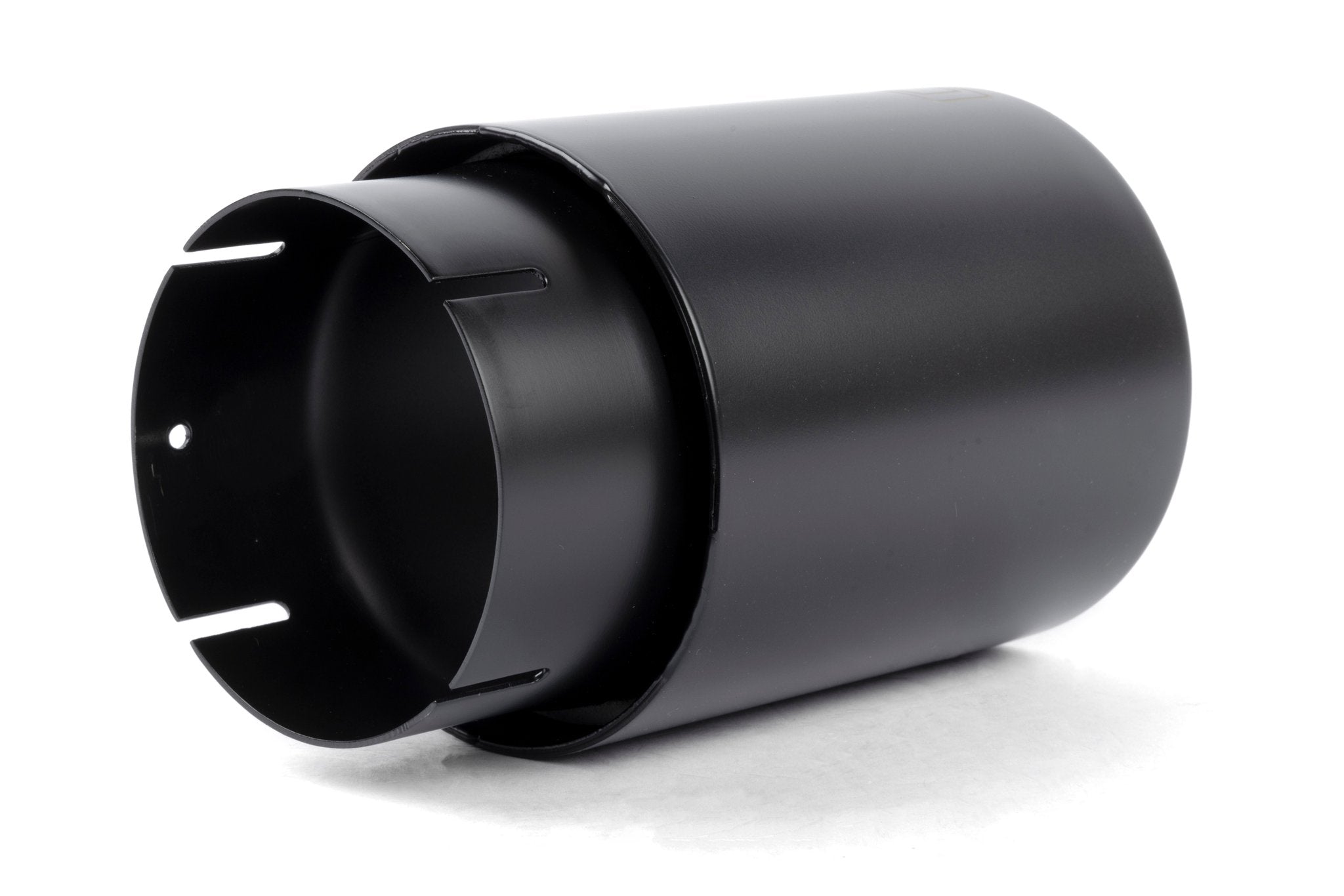 Dinan Double-Walled 4" Clamp-On Exhaust Tip (Black Ceramic) - Photo - out of package Front