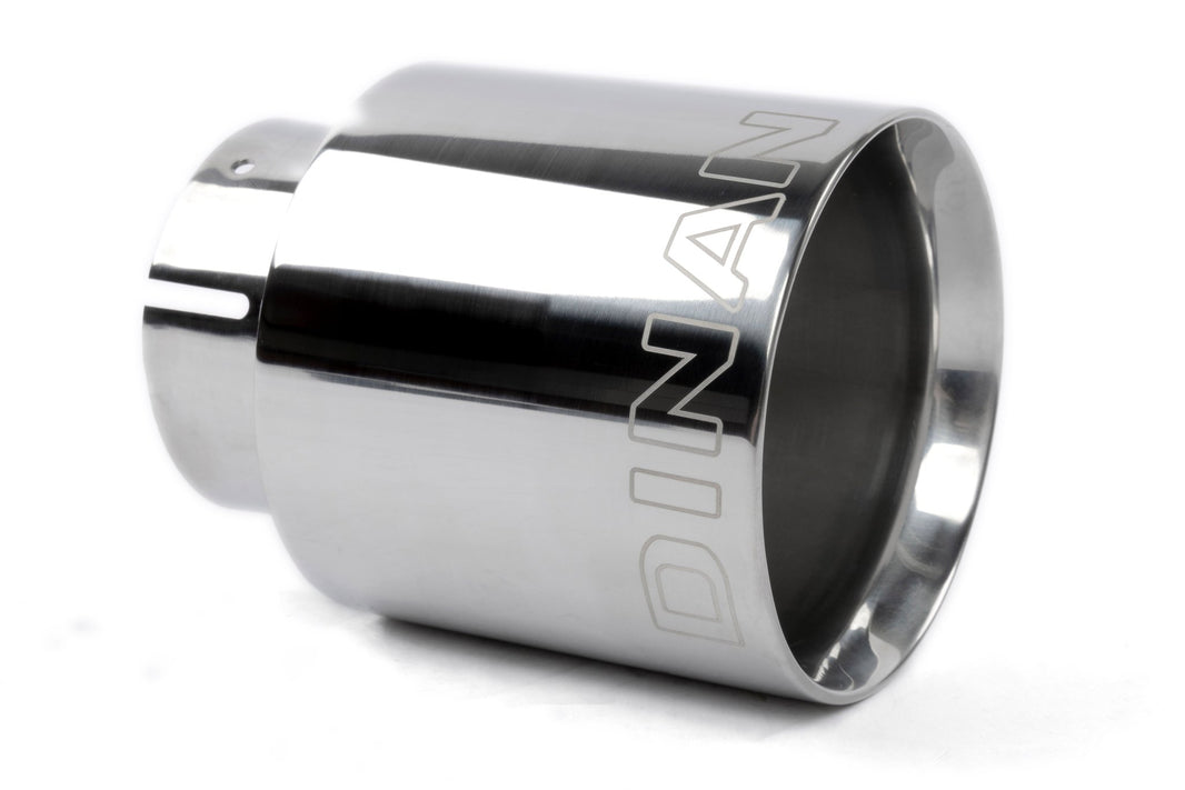 Dinan Double-Walled 4" Clamp-On Exhaust Tip (Polished) - Photo - Primary Back