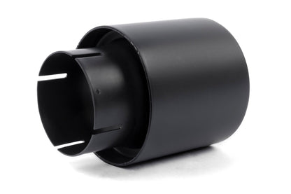 Dinan Double-Walled 4" Clamp-On Exhaust Tip (Black Ceramic) - Photo - out of package Back
