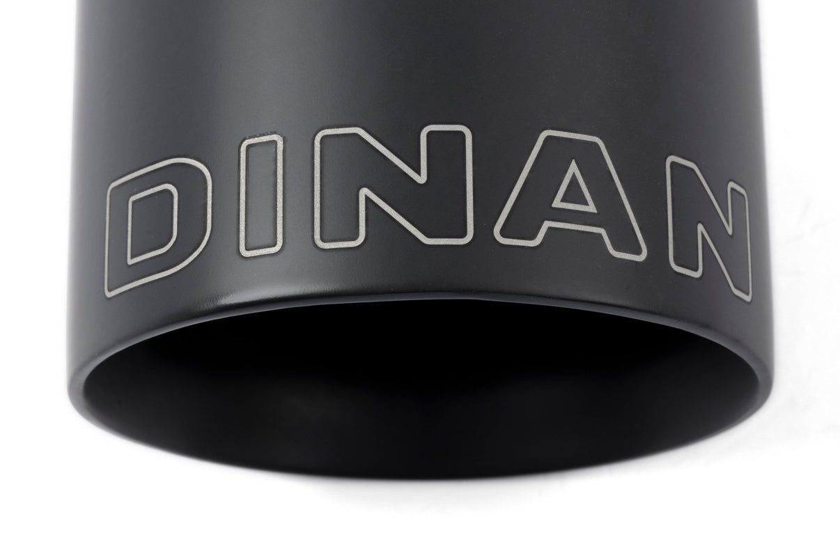 Dinan Double-Walled 4" Clamp-On Exhaust Tip (Black Ceramic) - Photo - out of package Left