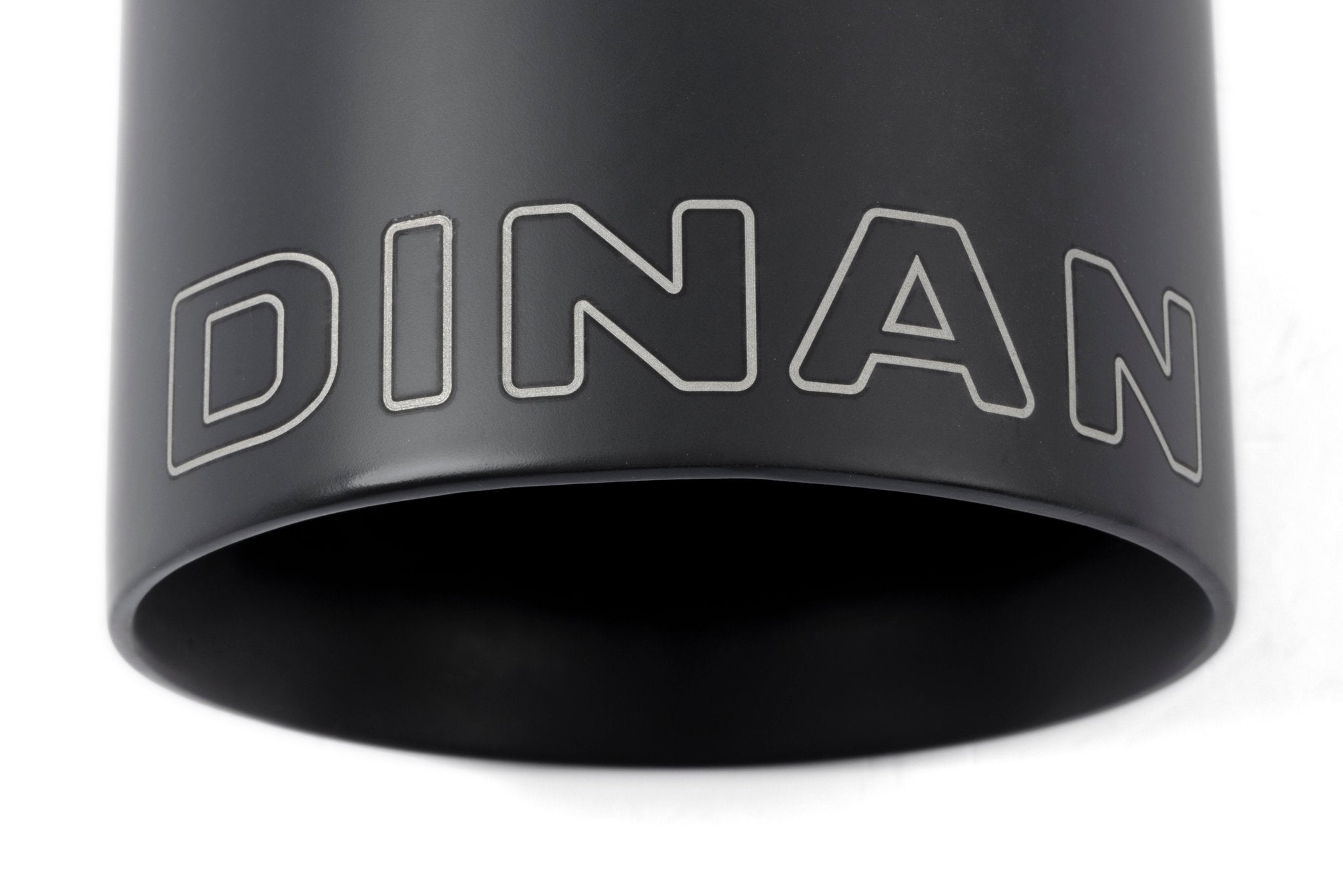 Dinan Double-Walled 4" Clamp-On Exhaust Tip (Black Ceramic) - Photo - out of package Left