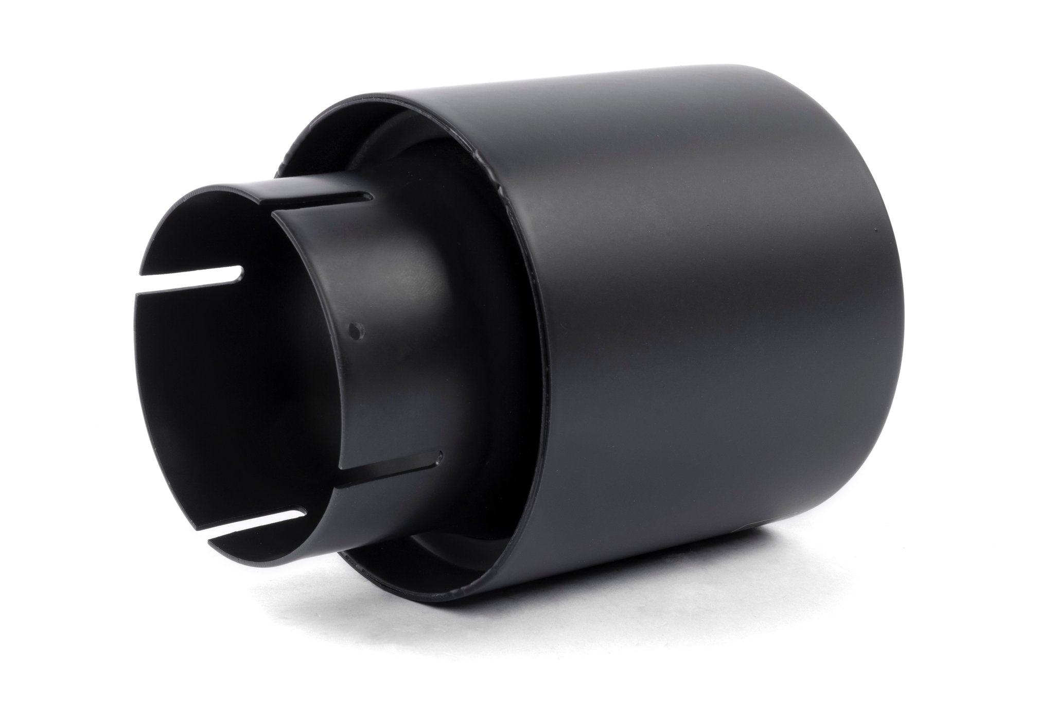 Dinan Double-Walled 4" Clamp-On Exhaust Tip (Black Ceramic) - Photo - out of package Back