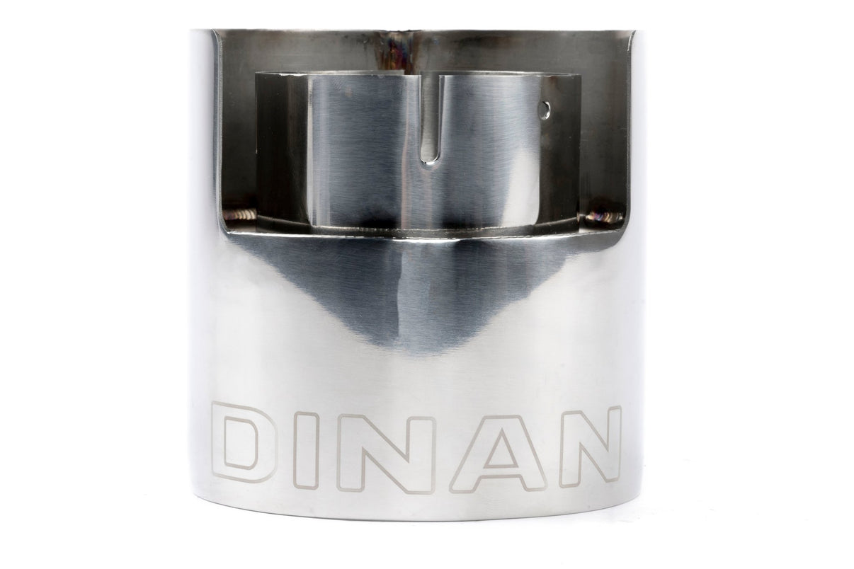 Dinan Double-Walled 4.5" Clamp-On Exhaust Tip (Polished) - Photo - out of package Front