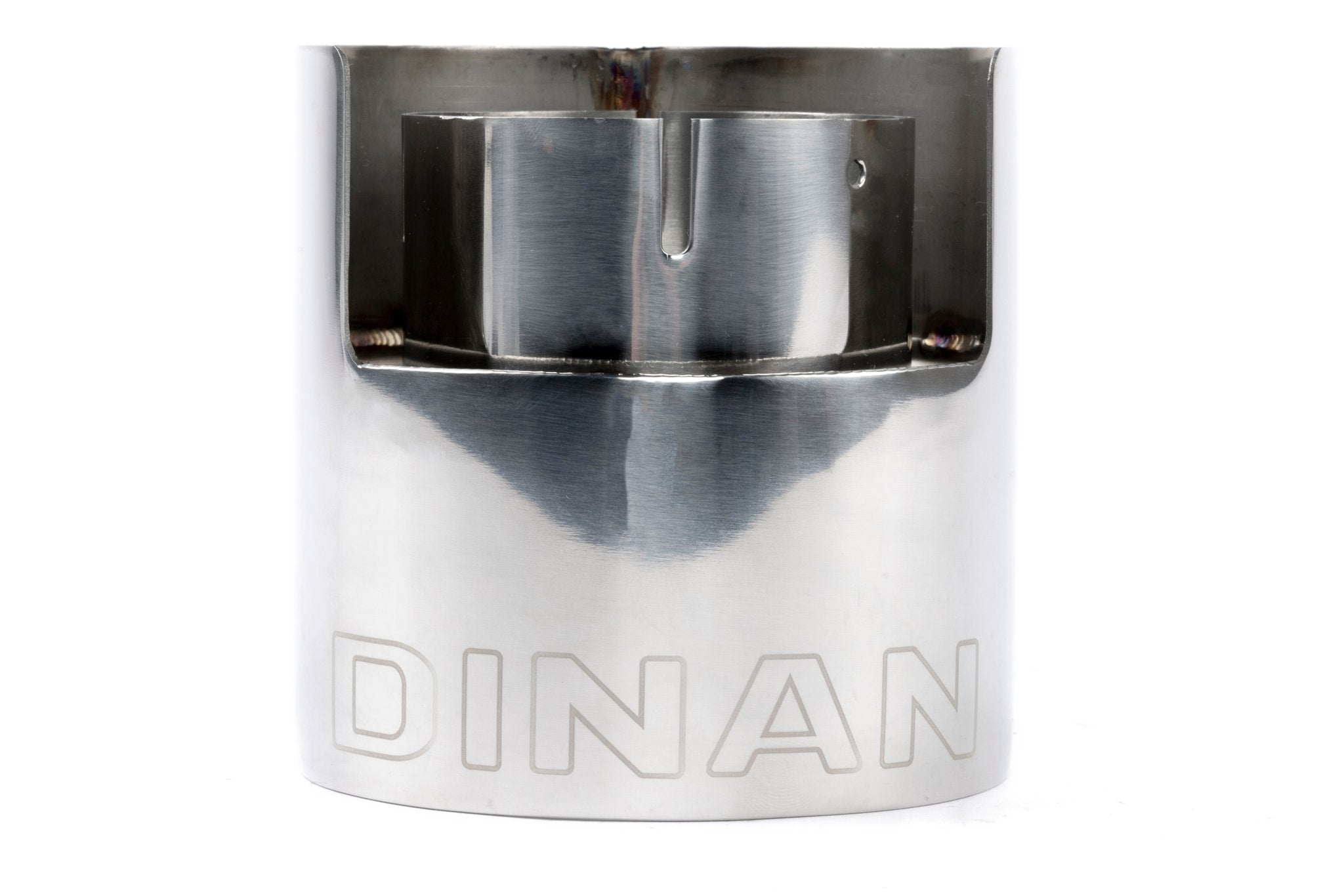 Dinan Double-Walled 4.5" Clamp-On Exhaust Tip (Polished) - Photo - out of package Front