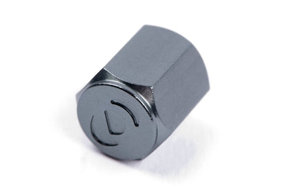Dinan Valve Stem Caps - Photo - out of package Left