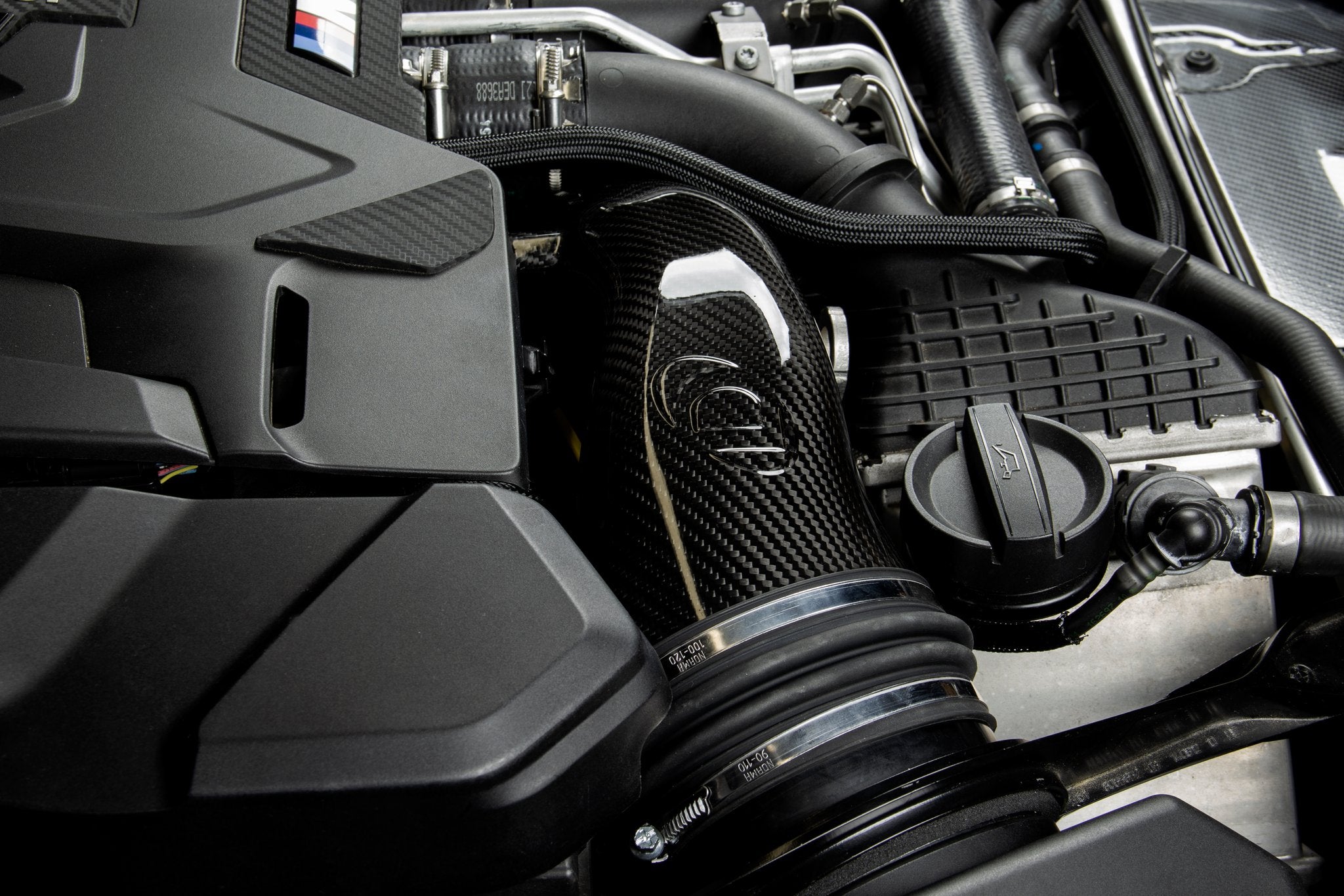 Dinan Turbo Inlet Pipes - 2018-2025 BMW M5/M8 - Photo - out of package Angle