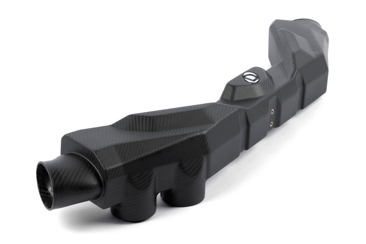 Dinan Matte Carbon Fiber Cold Air Intake - 2021-2026 BMW M2/M3/M4 - Photo - out of package Side