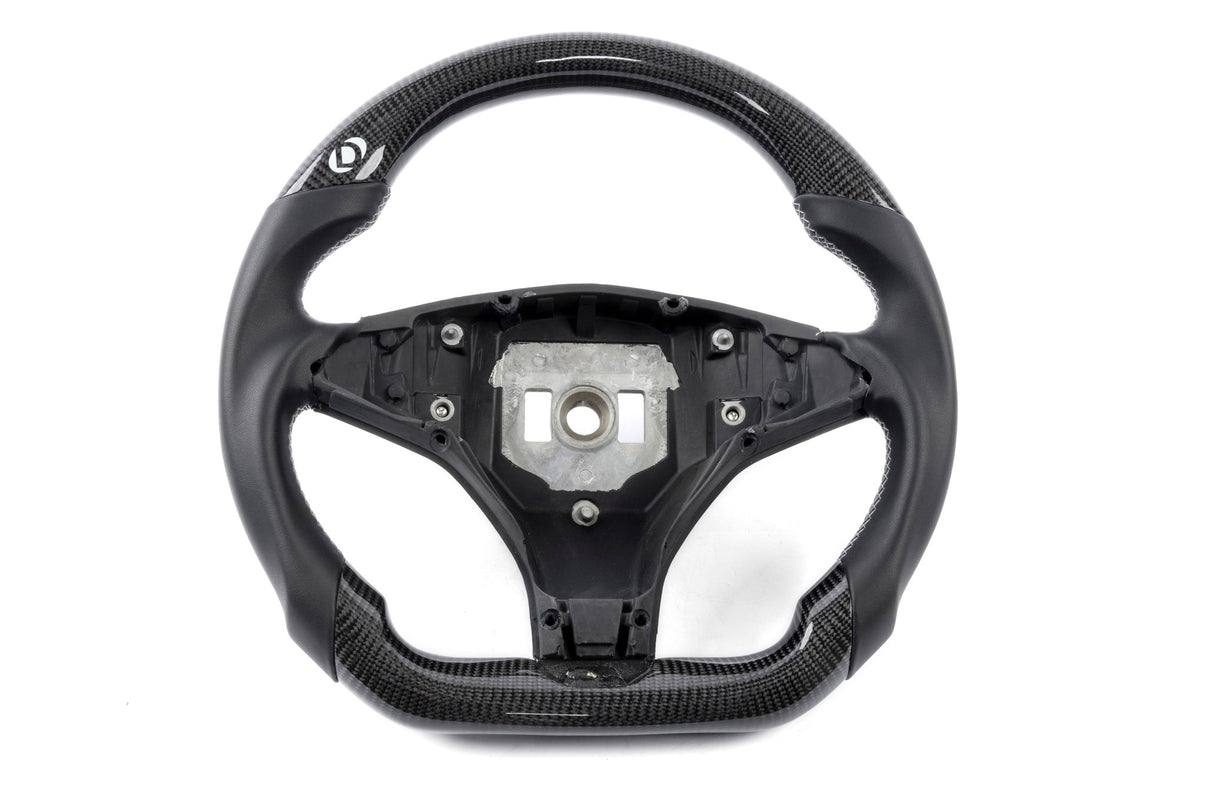 Dinan Steering Wheel - Carbon Fiber with Leather Grips (Non-Heated) - Photo - Primary Bottom