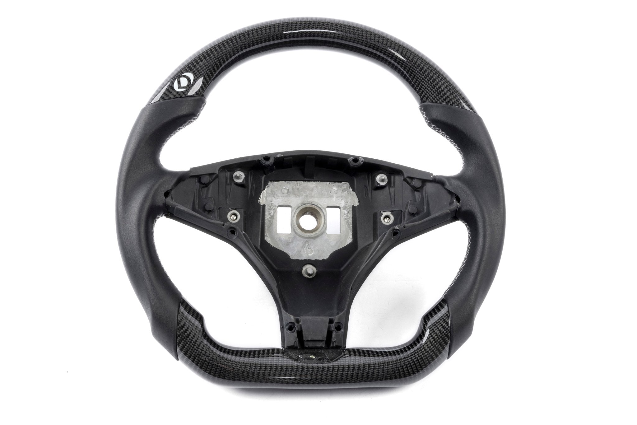 Dinan Steering Wheel - Carbon Fiber with Leather Grips (Non-Heated) - Photo - Primary Bottom
