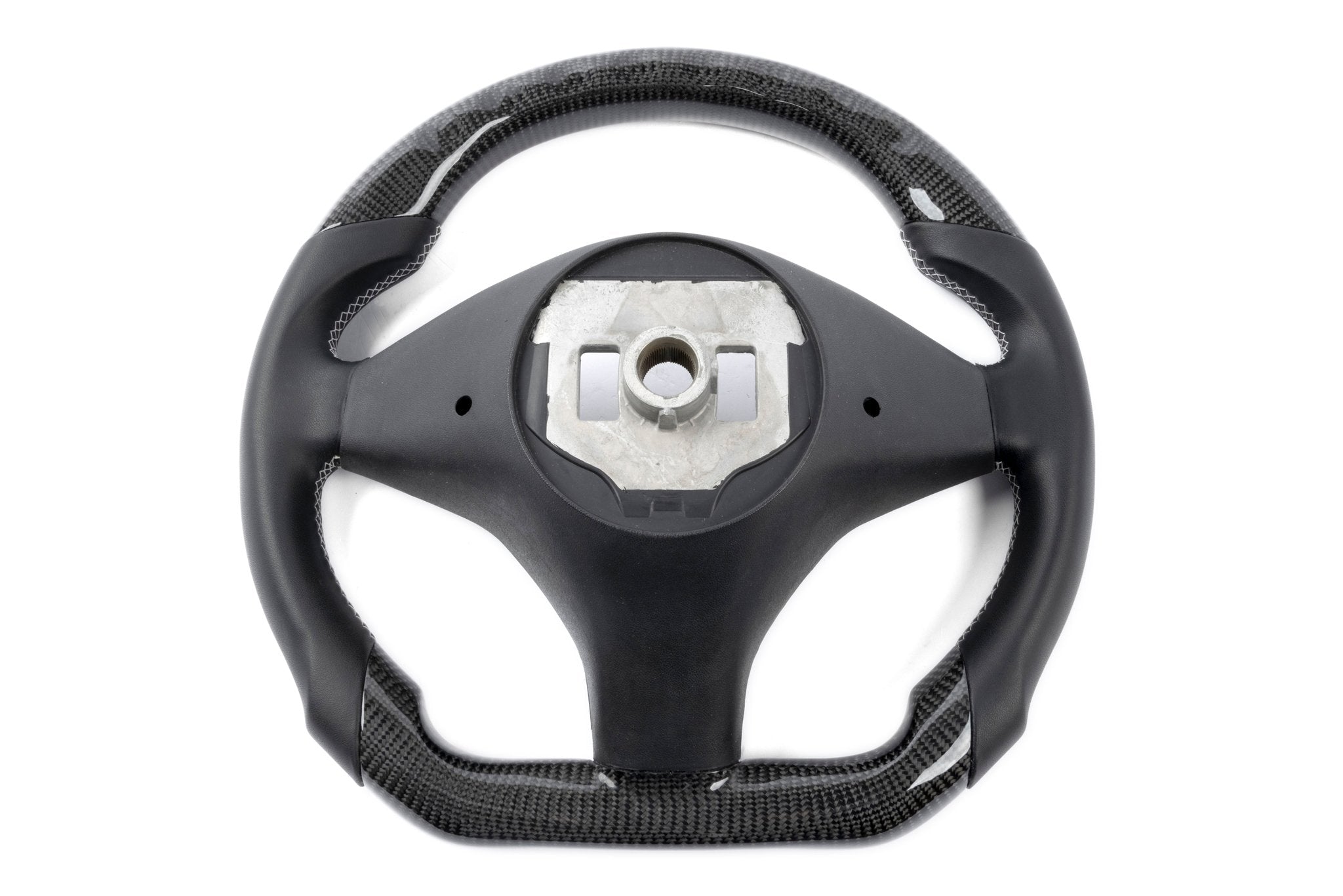 Dinan Steering Wheel - Carbon Fiber with Leather Grips (Non-Heated) - Photo - out of package Right