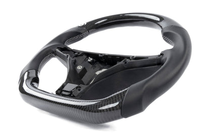 Dinan Steering Wheel - Carbon Fiber with Leather Grips (Non-Heated) - Photo - out of package Left