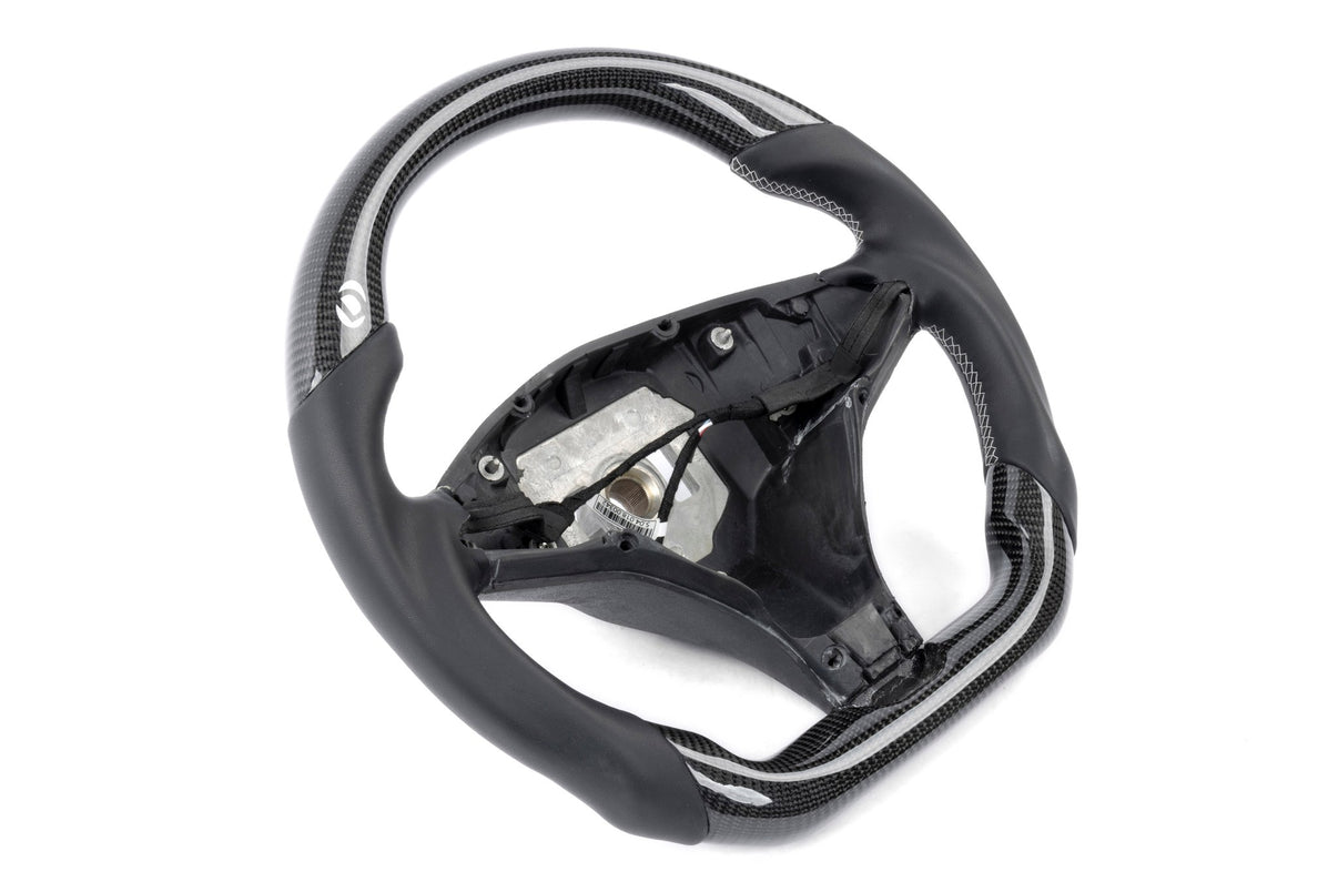 Dinan Steering Wheel - Carbon Fiber with Leather Grips (Heated) - Photo - out of package Top