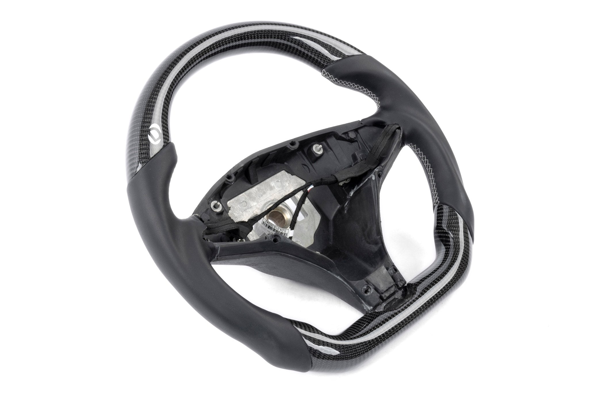 Dinan Steering Wheel - Carbon Fiber with Leather Grips (Heated) - Photo - out of package Top