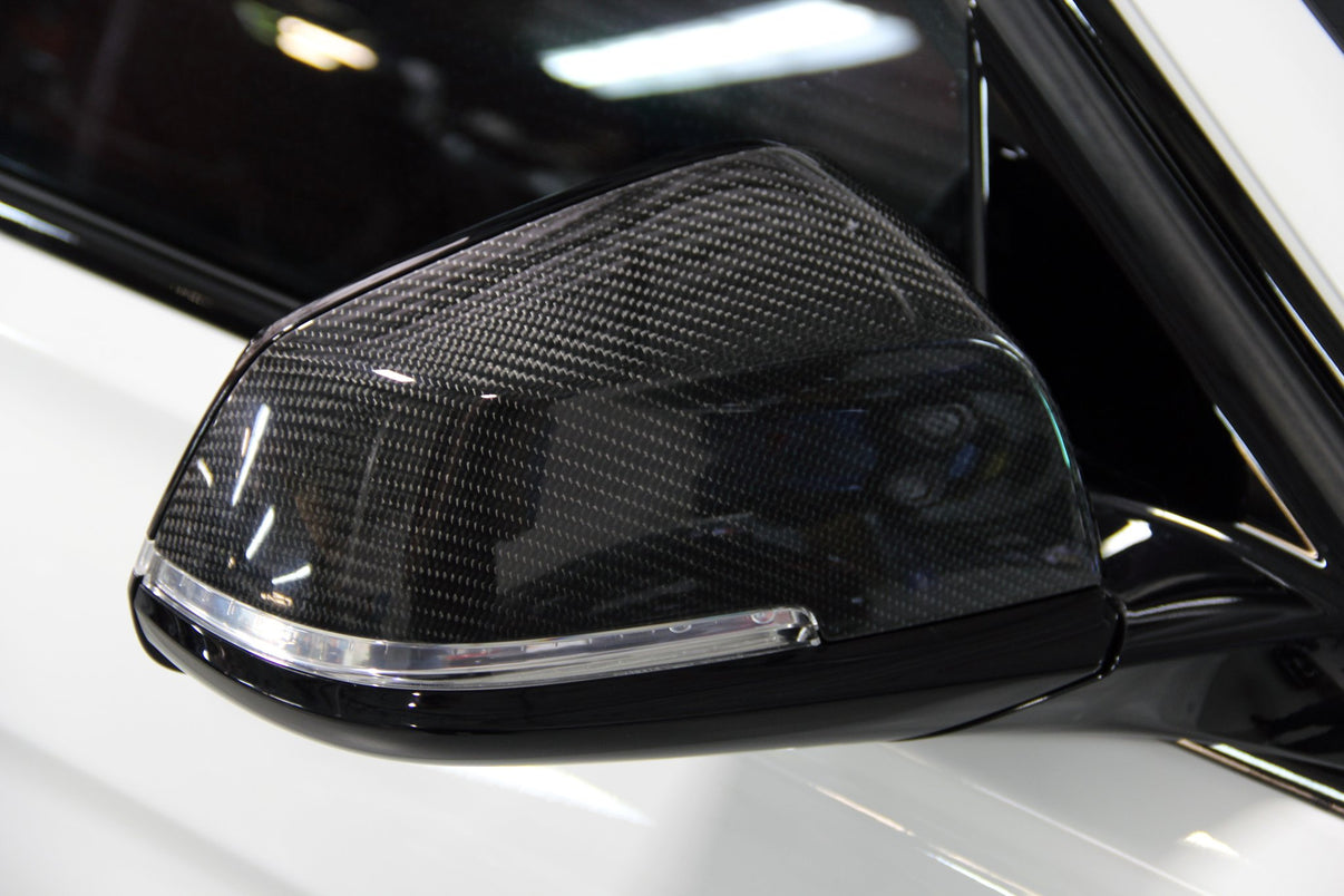 Dinan Mirror Cap Set - 2012-2021 BMW 2/3/4-Series & X1 - Photo - out of package Back