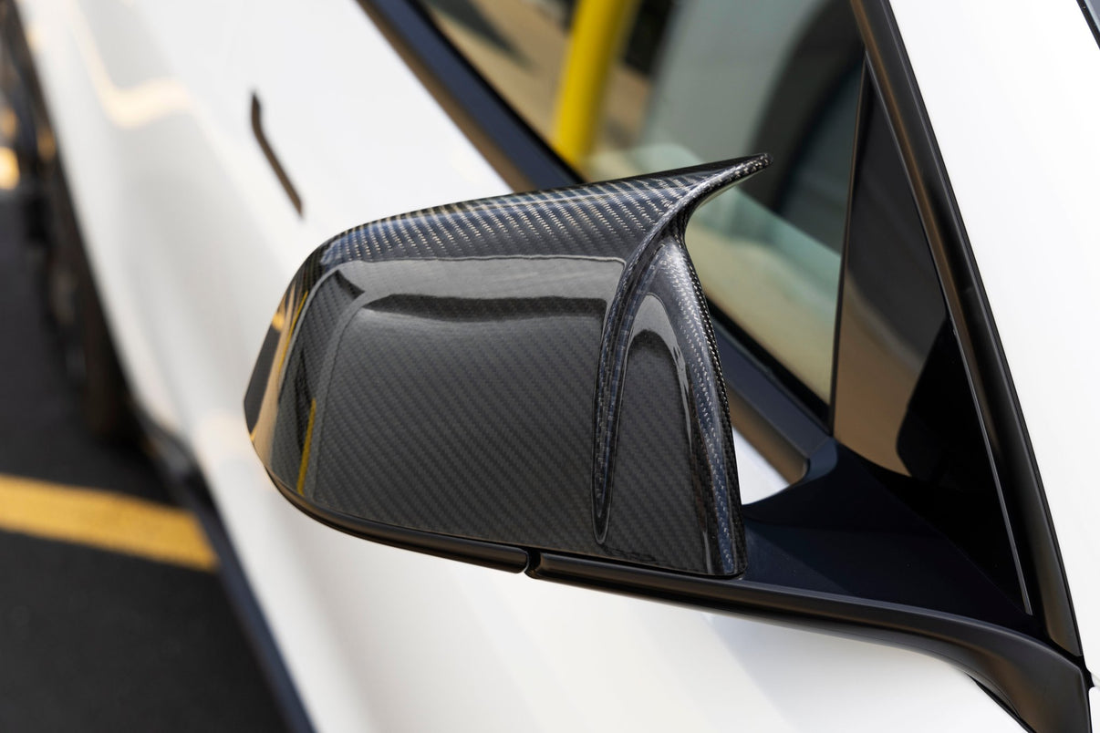 Dinan Mirror Cover Set - 2020-2023 Tesla Model Y - Photo - out of package Top