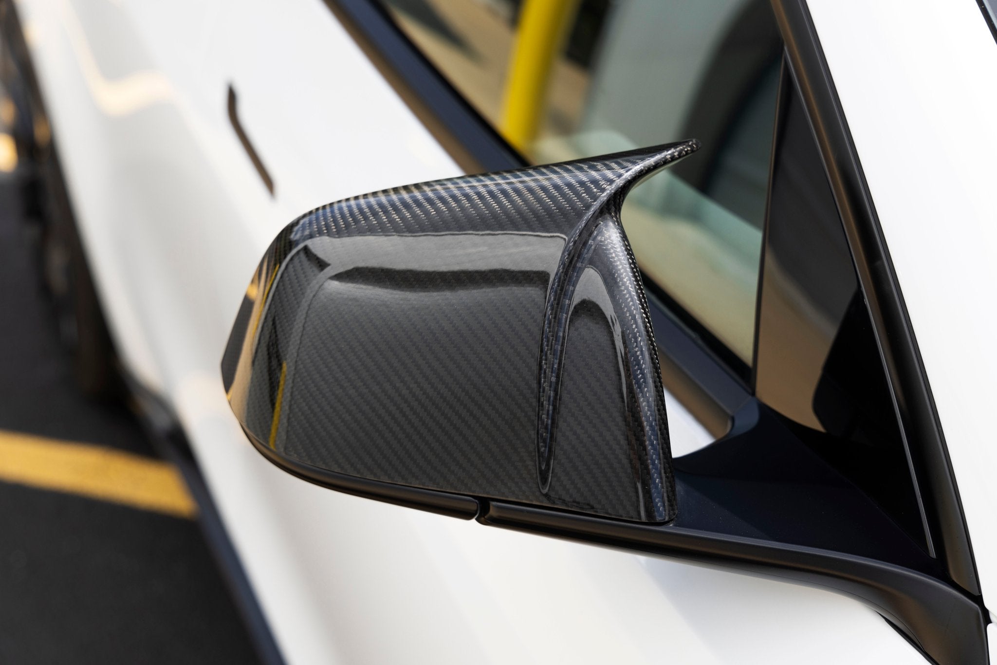 Dinan Mirror Cover Set - 2020-2023 Tesla Model Y - Photo - out of package Top