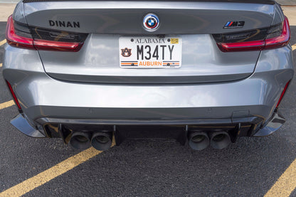 Dinan Rear Side Splitters - 2021-2026 BMW M3 - Photo - out of package Angle