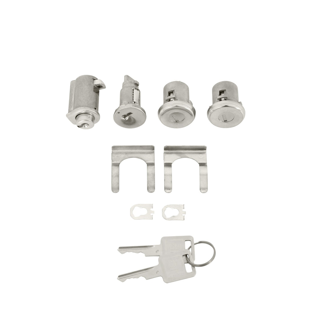 67-72 DR, GLOVEBOX & IGN LOCK ST - Brothers Trucks Door Glovebox & Ignition Lock Set-w/ Factory Style Keys