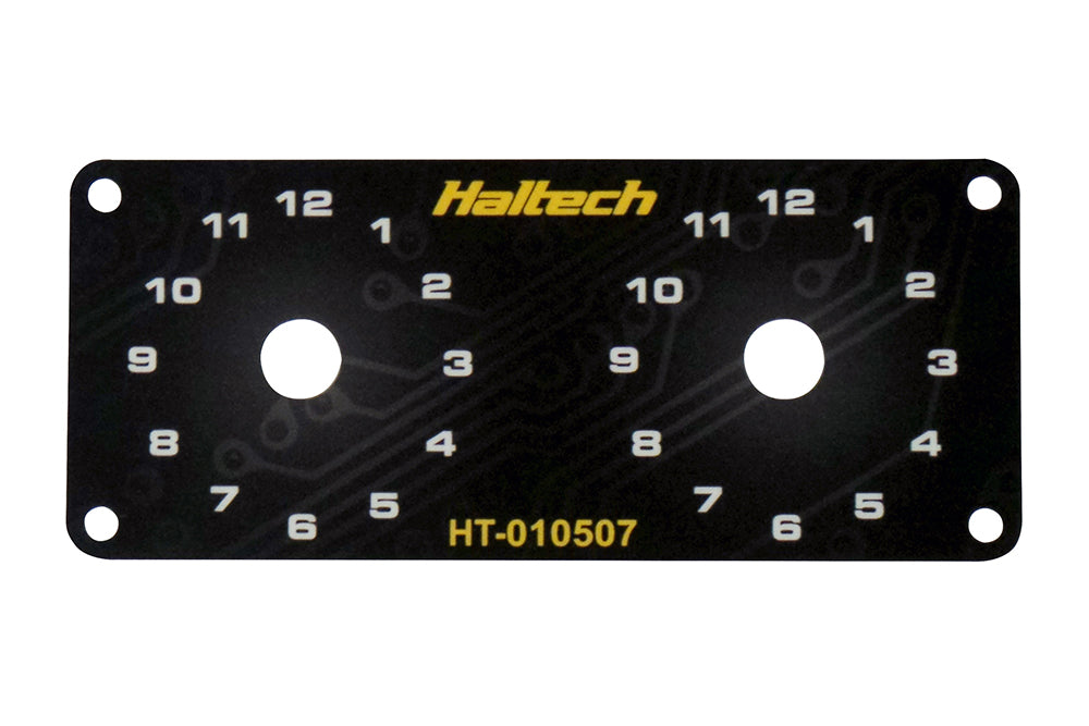 Haltech Dual Switch Panel Only - includes Yellow knob