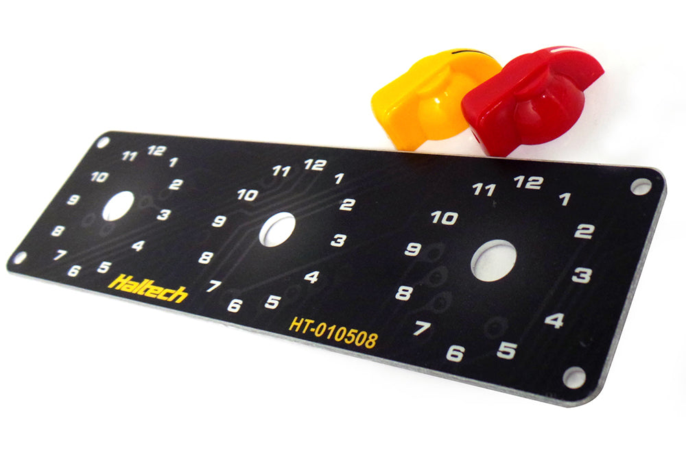 Haltech Triple Switch Panel Kit - includes Yellow & Red kn