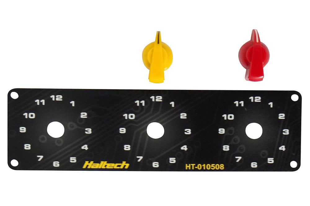 Haltech Triple Switch Panel Kit - includes Yellow & Red kn
