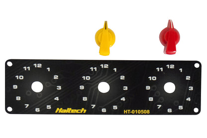 Haltech Triple Switch Panel Kit - includes Yellow & Red kn