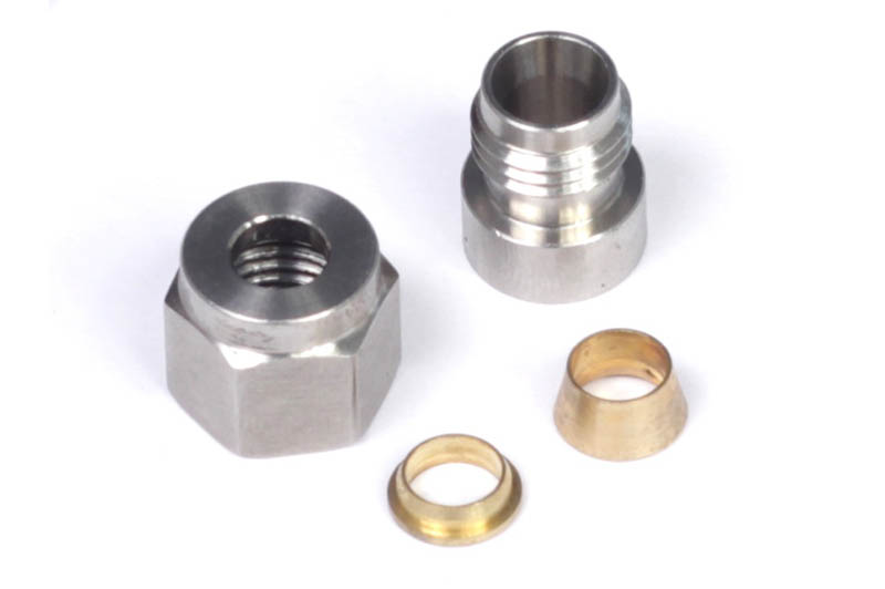 Haltech 1/4" Stainless Steel Weld-on Kit - inc Nut and Fer