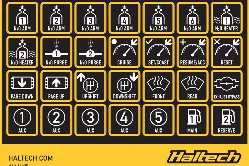 Haltech Haltech Keypad Label Set