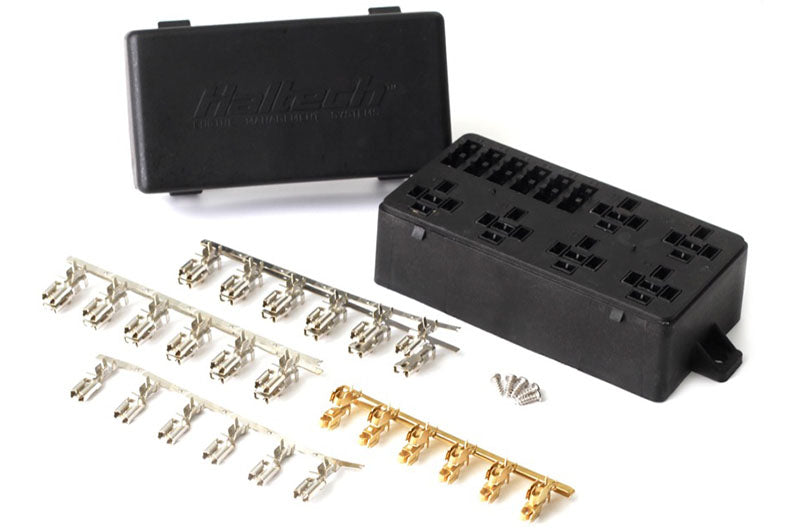 Haltech 6 Circuit Haltech Fuse Box with Lid and all requir
