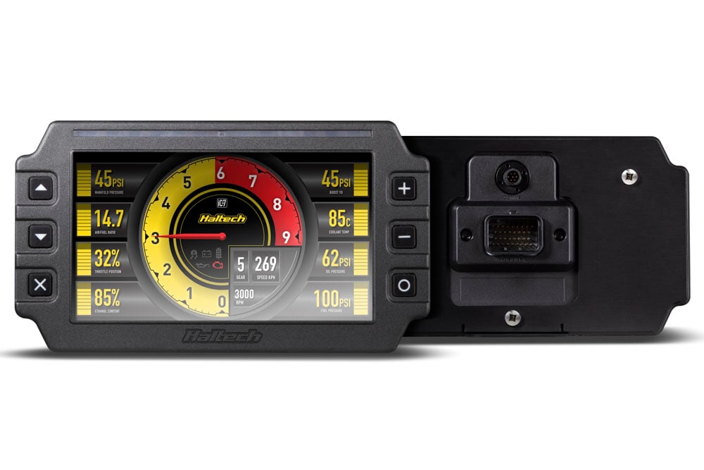 Haltech iC-7 seven inch digital dash display with RGB shift lights