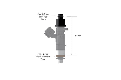 Haltech Fuel Injector Adapter - 10.5mm Nissan RB26DETT GTR