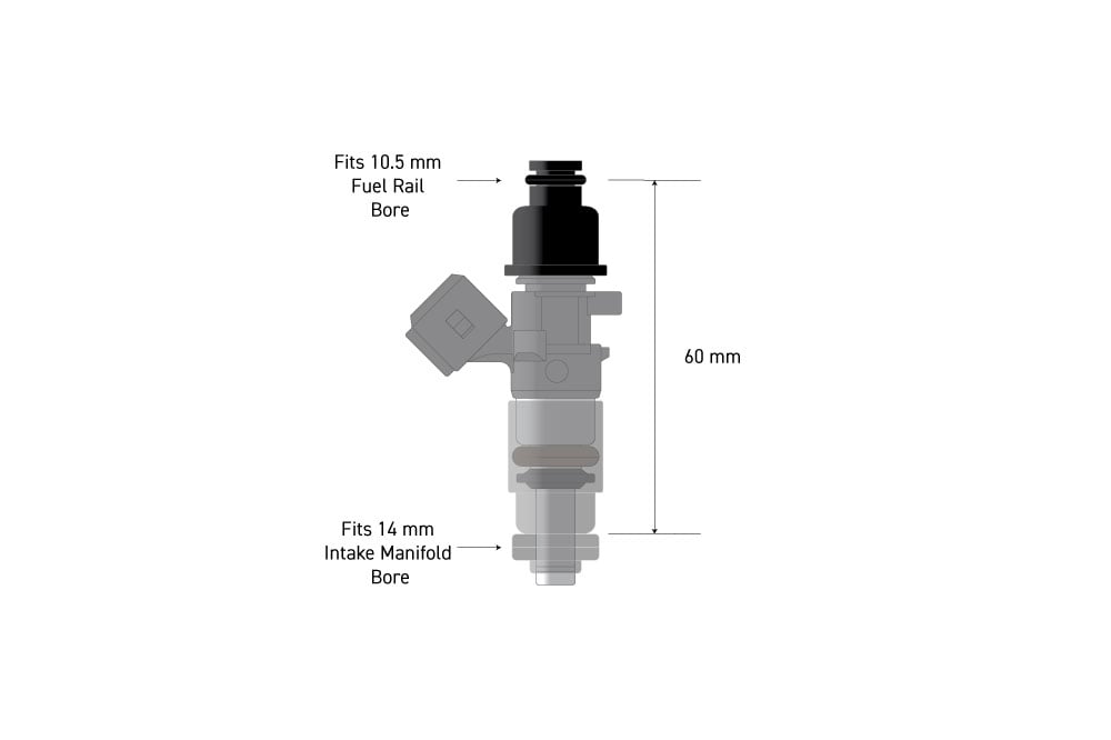 Haltech Fuel Injector Adapter - 10.5mm Nissan RB26DETT GTR