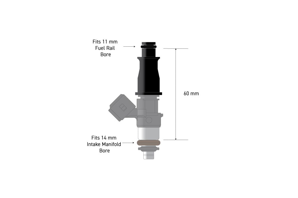 Haltech Fuel Injector Adapter - 11mm 1/2 to Full Length