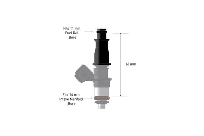 Haltech Fuel Injector Adapter - 11mm 1/2 to Full Length