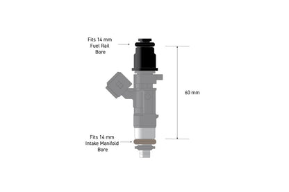 Haltech Fuel Injector Adapter - 14mm 3/4 to Full Length