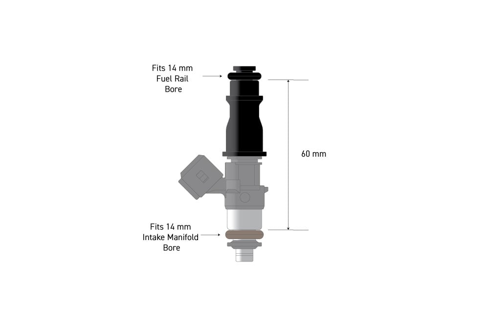Haltech Fuel Injector Adapter - 14mm 1/2 to Full Length