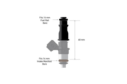 Haltech Fuel Injector Adapter - 14mm 1/2 to Full Length