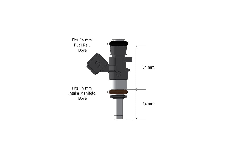 Haltech Bosch 980cc injectors - Flowmatched set of 6 (0280