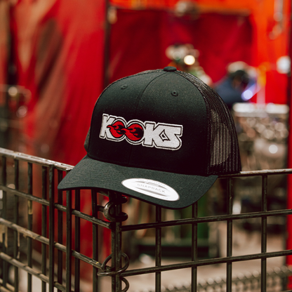 KOOKS Black Snapback White Logo Hat - KOOKS Black Snapback - White Logo Hat