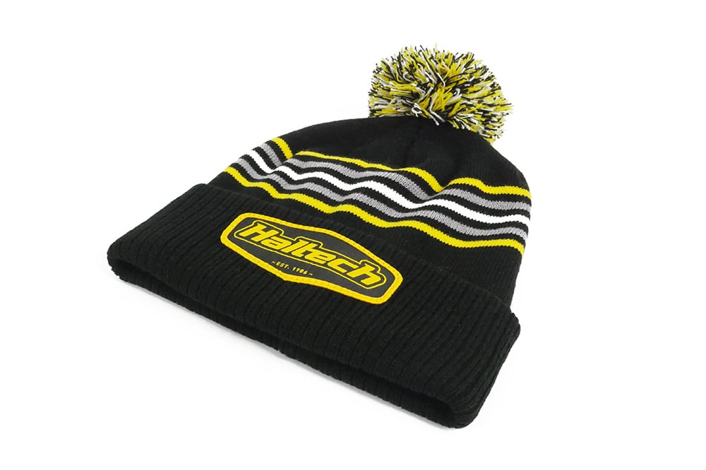 Haltech Haltech Stripe beanie with pom pomÂ