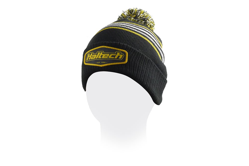 Haltech Haltech Stripe beanie with pom pomÂ