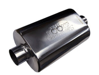 2-1/2" Oval Center/Center Muffler - 2-1/2" Oval Center/Center Muffler 12" Long Body . Polished Stainless Steel.