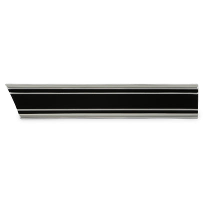 69-72 BLZR BODY MOLDING  FRT RH BK - Brothers Trucks  Bedside Molding - Front of Wheel - Black - Right