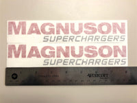 Two Magnuson Superchargers 8" X 1.5" Decals