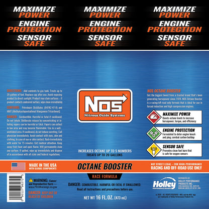 NOS OCTANE BOOSTER 16OZ - NOS Octane Booster 16oz Bottle