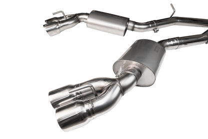 Stainless Header and Full Exhaust Kit. - 1-7/8" Headers & GREEN Exhaust Kit w/Polished Quad Tips. 2016-2024 Camaro SS/ZL1