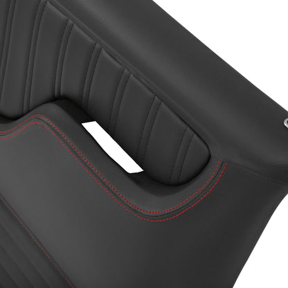 67-72 CHVY CUSTOM SPORT DOOR PANELS-BLK - Brothers Trucks Custom Sport Door Panels - Black/Red Stitching - Pair