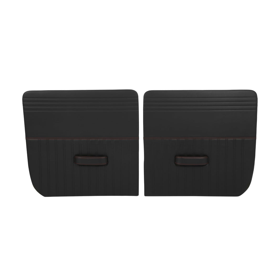 Panneaux de porte sport personnalisés Brothers Trucks - Coutures noires et rouges - Paire