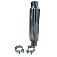 3" rund klemme i rustfri lyddæmper - 3" rund klemme i lyddæmper 14" lang. Poleret rustfrit stål.