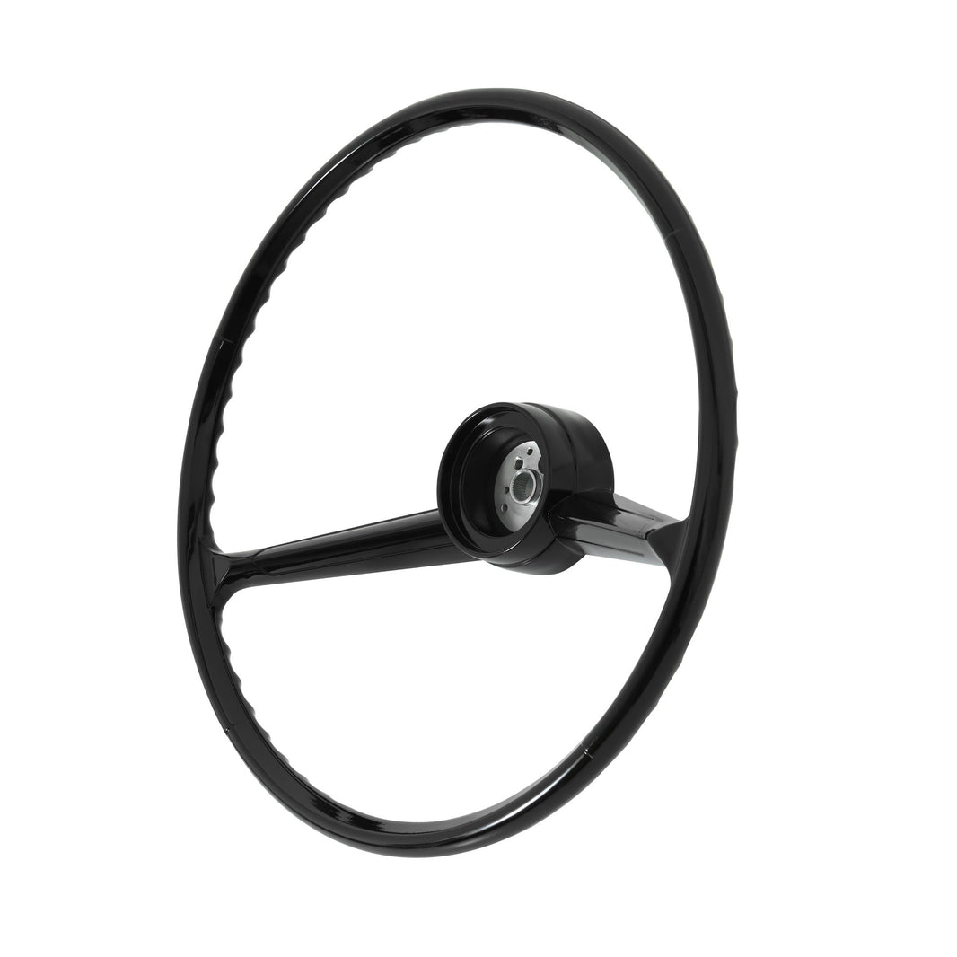 1960-66 CHEVY/GMC STEERING WHEEL - BLACK - Brothers Trucks Steering Wheel - Black